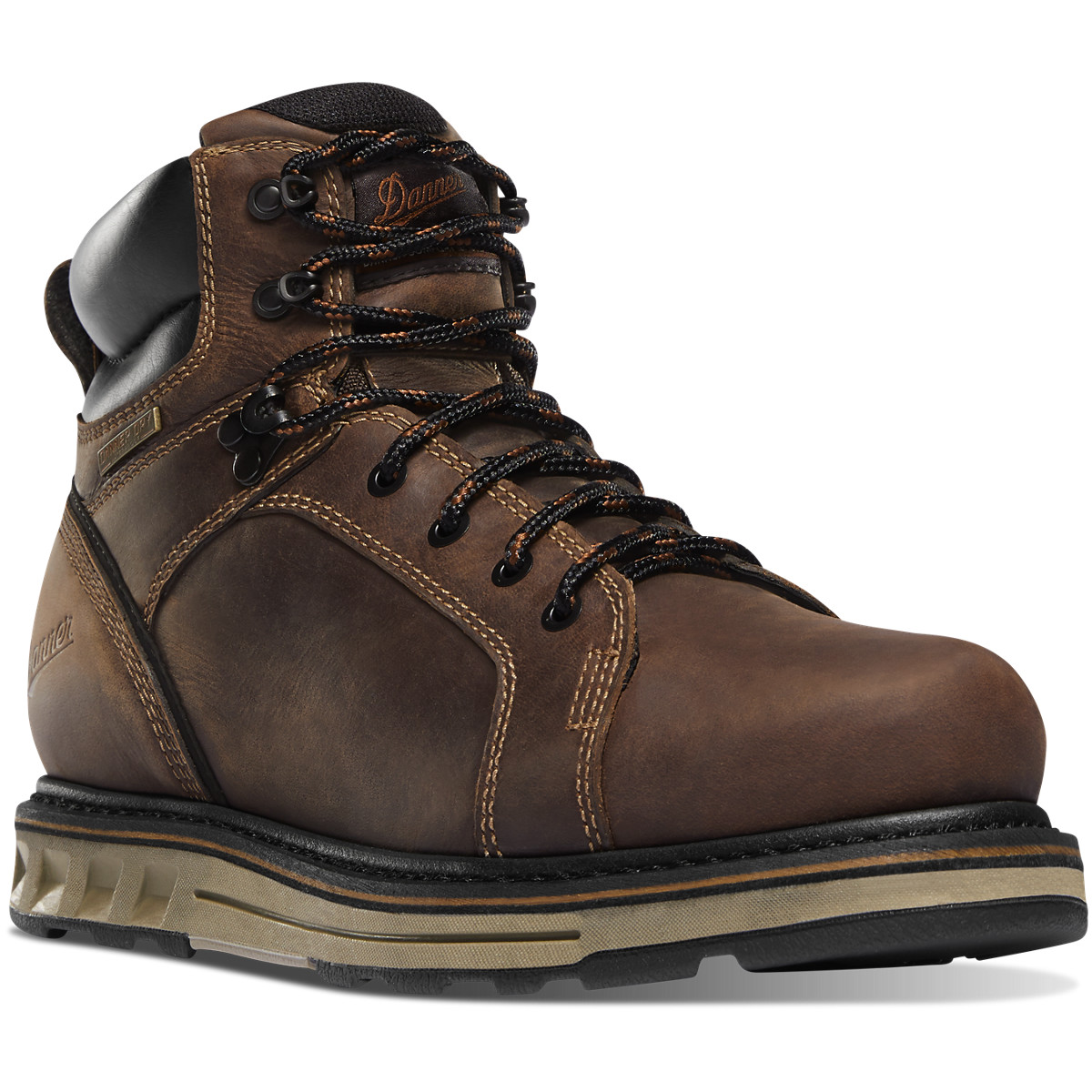 Danner Mens Steel Yard 6 Work Boots Dark Brown - ATB431562